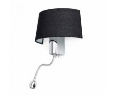 HOTEL-Applique murale avec liseuse LED H50cm Noir Faro