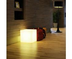 CUBO-Cube lumineux d'extérieur H30cm Blanc Slide