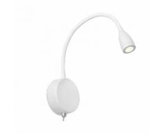 LOKE-Applique/Liseuse LED Métal H20cm Blanc Faro