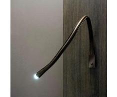 FLEXILED-Applique/liseuse flexible Cuir/Bronze avec interrupteur L90cm chocolat Contardi - designé par King & Roselli