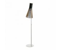 SECTO-Lampadaire Bois H185cm bouleau laqué noir et acier noir Secto Design - designé par Seppo Koho