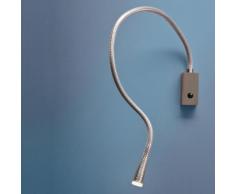 FLEXILED-Applique/liseuse flexible Acier avec interrupteur L60cm Argenté Contardi - designé par King & Roselli