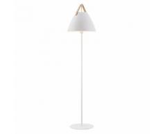 STRAP-Lampadaire Métal/Cuir H153cm Blanc Design For The People - designé par BJØRN+BALLE