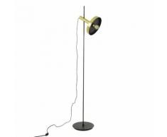 WHIZZ-Lampadaire Métal H164cm doré satiné intérieur noir Faro - designé par Christoph Friedrich Wagner