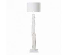 Lampadaire en bois flotté blanc H165