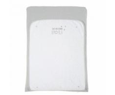 Matelas à langer bébé en coton gris et blanc