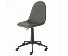 Chaise de bureau réglable à roulettes grise Clyde