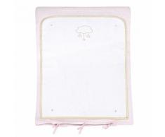 Matelas à langer bébé en coton rose et écru