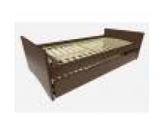 ABC MEUBLES Lit gigogne ABC pin massif - 80x190 - Wengé