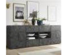 Kasalinea Enfilade 240 cm anthracite design DOMINOS 5-L 241 x P 42 x H 84 cm- Gris Gris