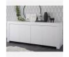 Kasalinea Enfilade 210 cm blanc laqué design AGATHE-L 210 x P 43 x H 86 cm- Blanc Blanc