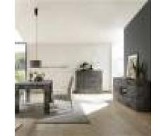 Kasalinea Salle à manger design anthracite DOMINOS 5-L 185 x P 90 x H 79 cm- Gris Gris