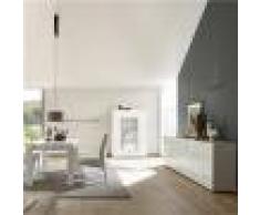 Kasalinea Salle à manger enfilade 4 portes blanc laqué design NERINA-L 180 x P 90 x H 79 cm- Blanc Blanc