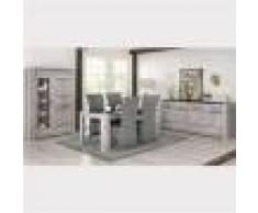 M-027 Salle à manger complète moderne couleur chêne gris ANGUS-L 180 x P 100 x H 78 cm- Gris Gris