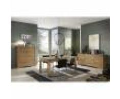 Kasalinea Salle à manger complète contemporaine GALIA-L 119 x P 51 x H 140 cm- Marron Marron