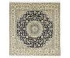 Nain Trading Tapis Naïn 9La 251x242 Carré Beige/Marron Foncé (Laine/Soie, Perse/Iran, Noué à la main)