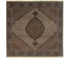 Nain Trading Tapis Tabriz Mahi 202x199 Carré Gris Foncé/Marron Foncé (Laine, Perse/Iran, Noué à la main)