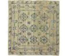 Nain Trading Tapis D'orient Kilim Afghan Soozani 204x194 Carré Gris Foncé/Beige (Laine, Afghanistan, Tissé à la main)