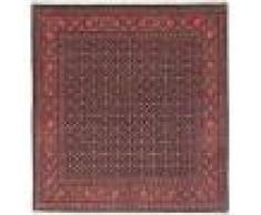 Nain Trading Tapis Tabriz 50Raj 211x199 Carré Marron Foncé/Violet (Laine/Soie, Perse/Iran, Noué à la main)