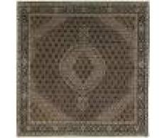 Nain Trading Tapis Fait Main Tabriz Mahi 203x194 Carré Gris Foncé/Marron Foncé (Laine, Perse/Iran)