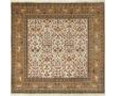 Nain Trading Tapis D'orient Tabriz Tabatabai 201x201 Carré Beige/Marron (Laine, Perse/Iran, Noué à la main)