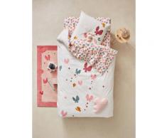 Parure housse de couette + taie d'oreiller enfant ENVOLEE rose imprimé