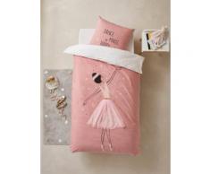 Parure housse de couette + taie d'oreiller enfant ENTRECHAT rose