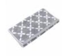 Linnea Serviette invité 33x50 cm SHIBORI floral Gris 500 g/m2