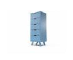 ABC MEUBLES Chiffonnier 5 tiroirs Viking Scandinave bois - / - Bleu Pastel