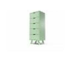 ABC MEUBLES Chiffonnier 5 tiroirs Viking Scandinave bois - / - Vert Pastel