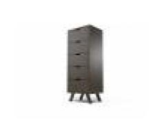 ABC MEUBLES Chiffonnier 5 tiroirs Viking Scandinave bois - / - Wengé