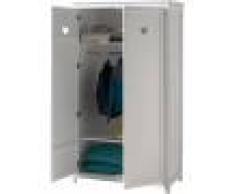Armoire enfant laqué blanc 2 portes motifs cœur AMORI