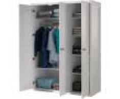 Armoire enfant laqué blanc 3 portes LEWIS