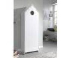 Armoire enfant blanc 1 porte blanc