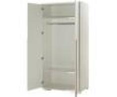 Armoire enfant blanc 2 portes 2 lignes bois clair