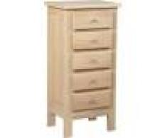 Chiffonnier chêne naturel 5 tiroirs