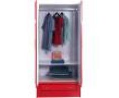 Armoire enfant cabine téléphonique rouge 2 portes 1 tiroir