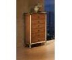Chiffonnier 6 tiroirs merisier laque noire