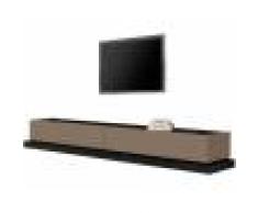 Banc TV design laque et chêne 2 tiroirs