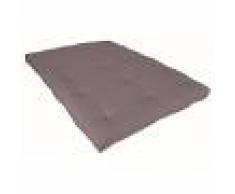 Terre de Nuit Matelas futon taupe en coton 160x200
