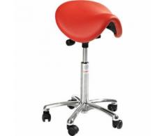 tabouret vérin à gaz-haut dalton imitation cuir rouge