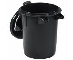 poubelle d'extérieur de rue plastique 35l - manutan
