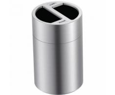 poubelle d'extérieur tri-selectif 2x60 l aluminium