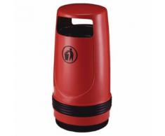 poubelle d'extérieur merlin 90l rouge