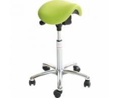 tabouret vérin à gaz-haut mini imitation cuir vert