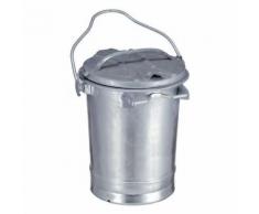 poubelle d'extérieur d'appoint en acier galvanisé 35 l