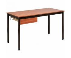 table de reunion 130x65 plateau hetre/p ieds noirs