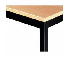 table de reunion 120x60x60 plateau hetre/p ieds noirs