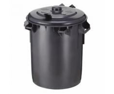 poubelle d'extérieur d'appoint 70l foncé gris