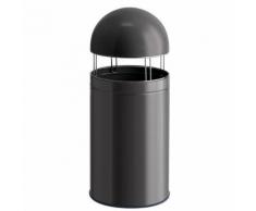 poubelle d'extérieur métallique big cap h:103 cm cap.:120 l